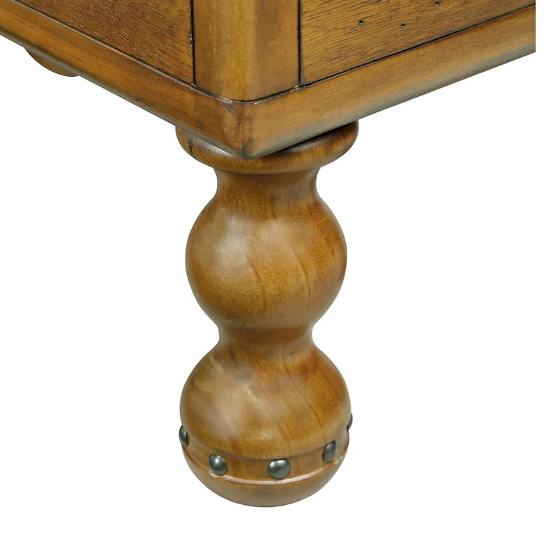 Tavolino finale in legno massello, tavolino laterale stretto rettangolare da 23,6 pollici con cassetto, comodino vintage per piccoli spazi