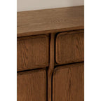 Madia con cassetti, marrone caldo - 78,5 L x 19,76 P x 32 H