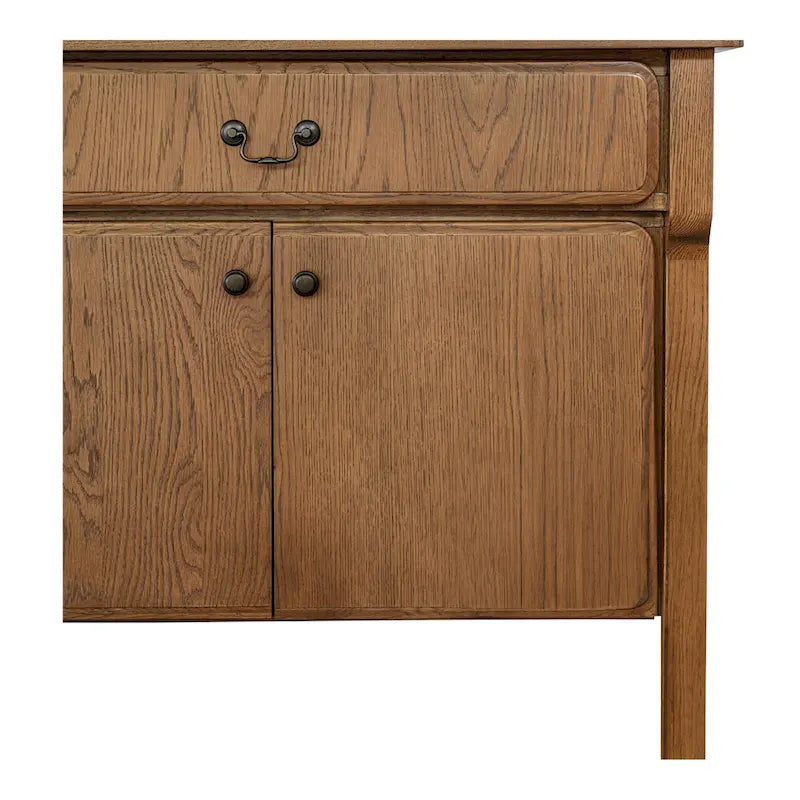 Madia con cassetti, marrone caldo - 78,5 L x 19,76 P x 32 H