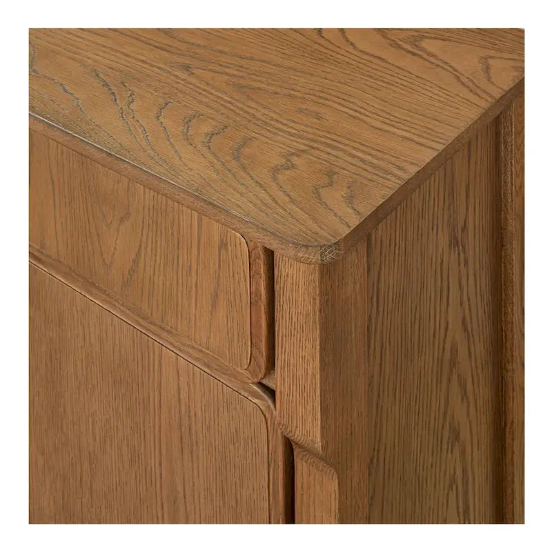 Madia con cassetti, marrone caldo - 78,5 L x 19,76 P x 32 H