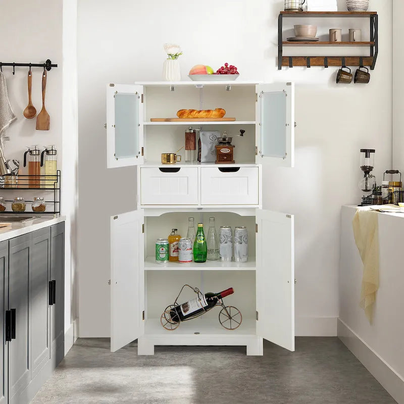 Mobiletto per bagno con 2 cassetti, armadietto da cucina