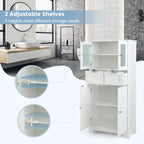 Mobiletto per bagno con 2 cassetti, armadietto da cucina