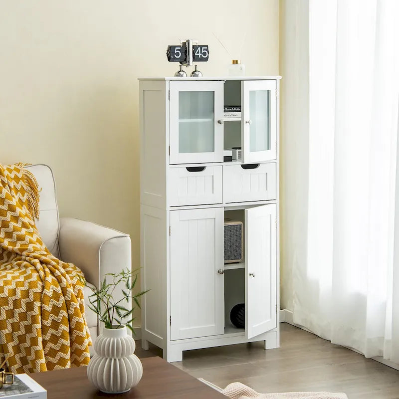 Mobiletto per bagno con 2 cassetti, armadietto da cucina