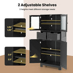 Mobiletto per bagno con 2 cassetti, armadietto da cucina