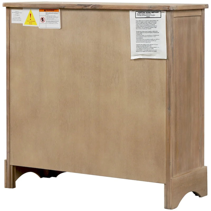 Mobiletto contenitore con 2 cassetti e 4 cestini in rattan classico