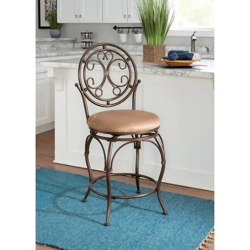 Sgabello da bancone Big & Tall Scroll Circle Back - N/A
