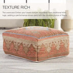 Pouf cubo Tribal per interni ed esterni - 20X20X8
