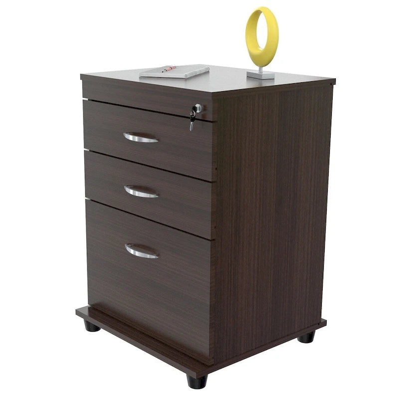 Classificatore a 3 cassetti color espresso