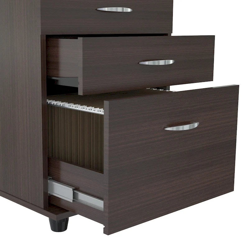 Classificatore a 3 cassetti color espresso