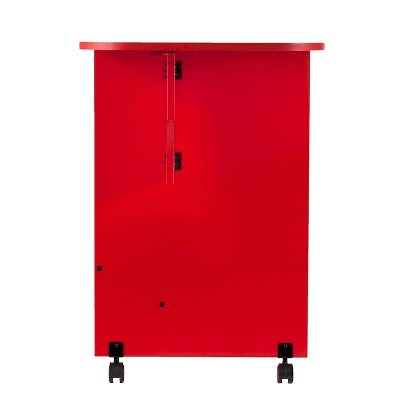 Tavolo da cucito pieghevole con ruote/Stazione artigianale Farmhouse Red