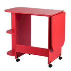 Tavolo da cucito pieghevole con ruote/Stazione artigianale Farmhouse Red