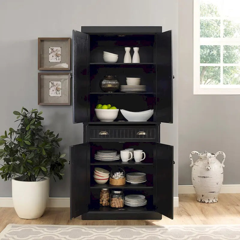 Dispensa da cucina con finitura nera anticata