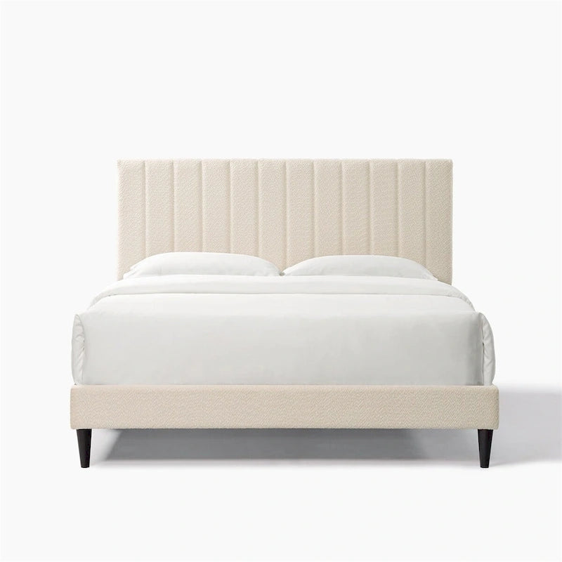 Letto a piattaforma imbottito trapuntato Queen Size