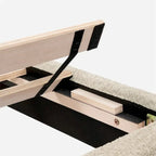 Letto a piattaforma imbottito trapuntato Queen Size