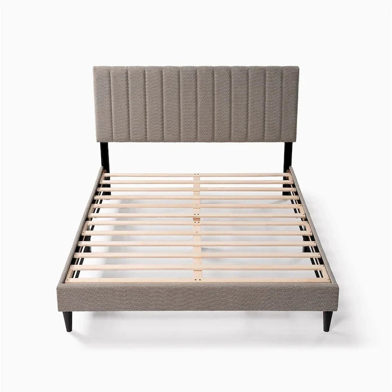 Letto a piattaforma imbottito trapuntato Queen Size