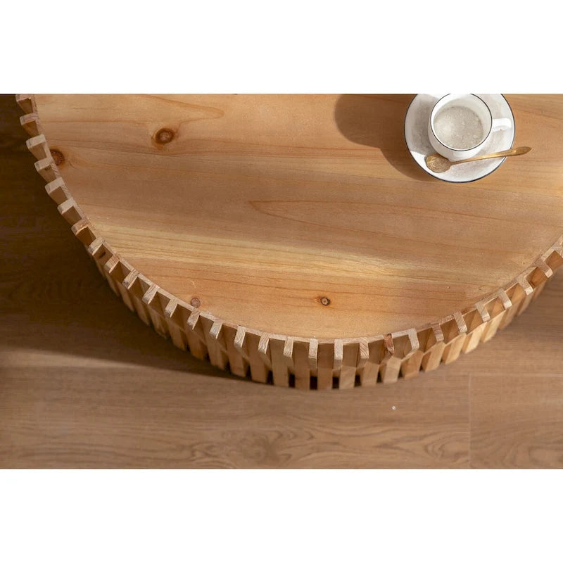 Tavolino da Caffè Cilindrico in Stile Retrò