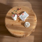 Tavolino da Caffè Cilindrico in Stile Retrò