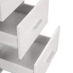 Scrivania a L per ufficio domestico dal design moderno con vani portaoggetti