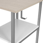 Scrivania a L per ufficio domestico dal design moderno con vani portaoggetti