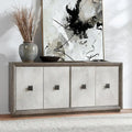Credenza a buffet grigia invecchiata da 80 pollici