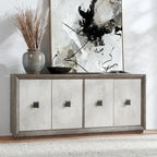 Credenza a buffet grigia invecchiata da 80 pollici