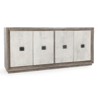 Credenza a buffet grigia invecchiata da 80 pollici