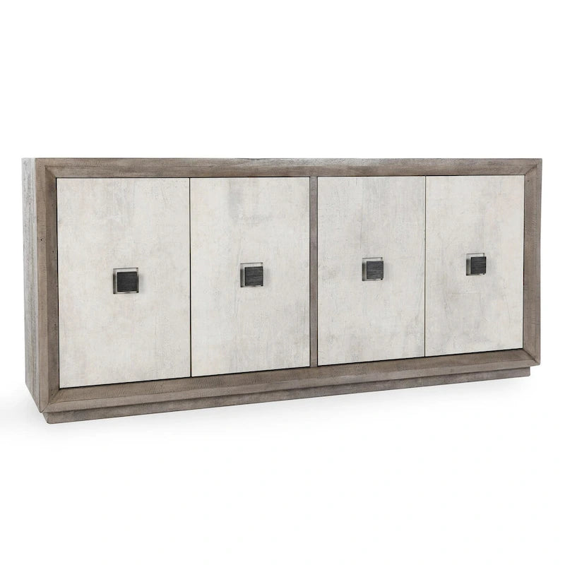 Credenza a buffet grigia invecchiata da 80 pollici