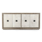 Credenza a buffet grigia invecchiata da 80 pollici