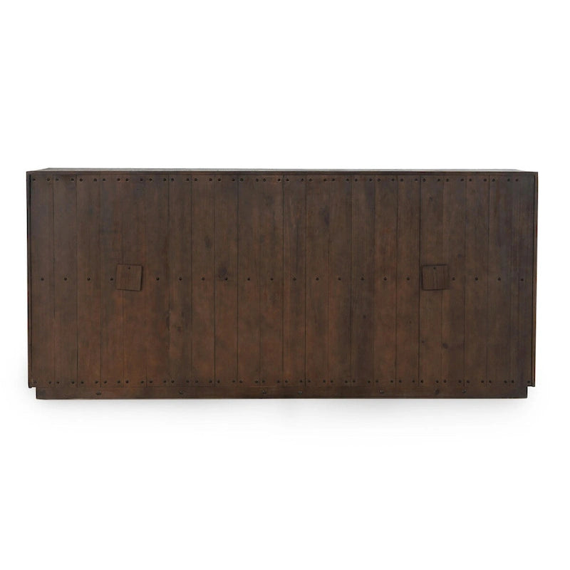 Credenza a buffet grigia invecchiata da 80 pollici