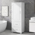 Mobile bagno a colonna in legno alto 61 cm con 1 anta, cassetti e ripiani regolabili