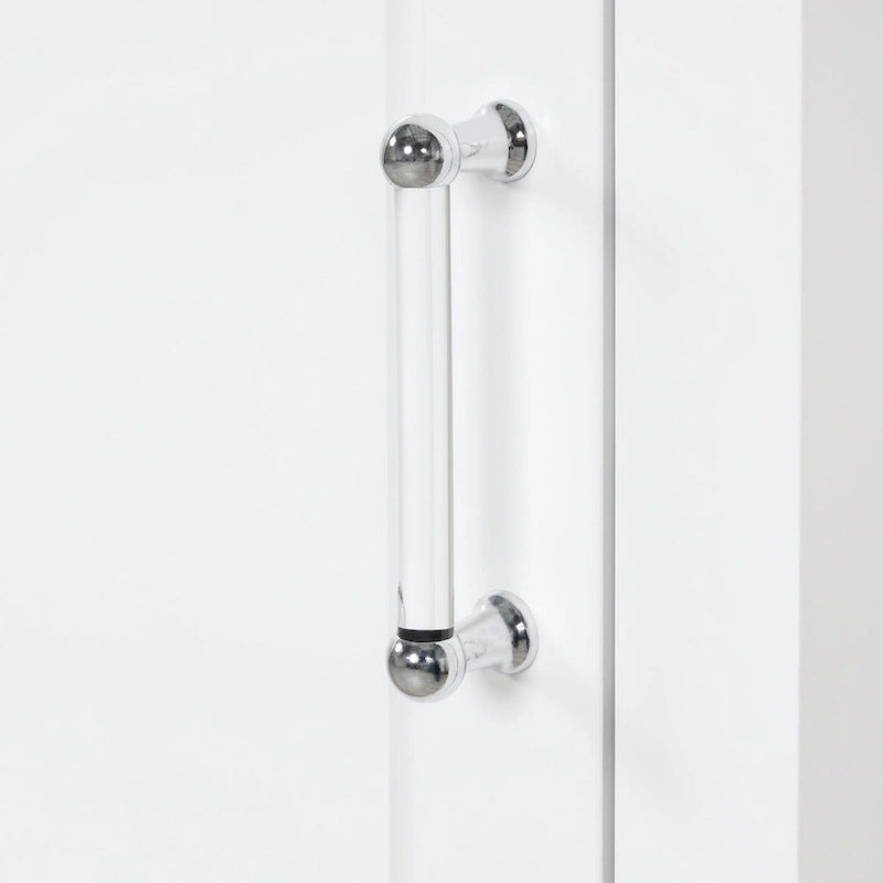 Mobile bagno a colonna in legno alto 61 cm con 1 anta, cassetti e ripiani regolabili