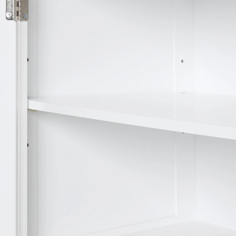 Mobile bagno a colonna in legno alto 61 cm con 1 anta, cassetti e ripiani regolabili