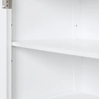 Mobile bagno a colonna in legno alto 61 cm con 1 anta, cassetti e ripiani regolabili